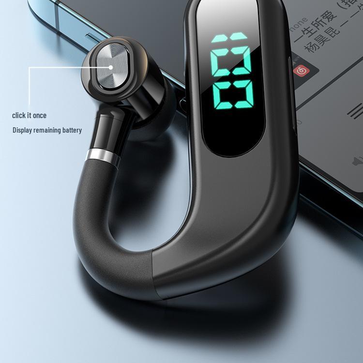 2025 New Wireless Bluetooth Earphone with Extended Standby & HD Calls - Single Ear Hook for Drivers