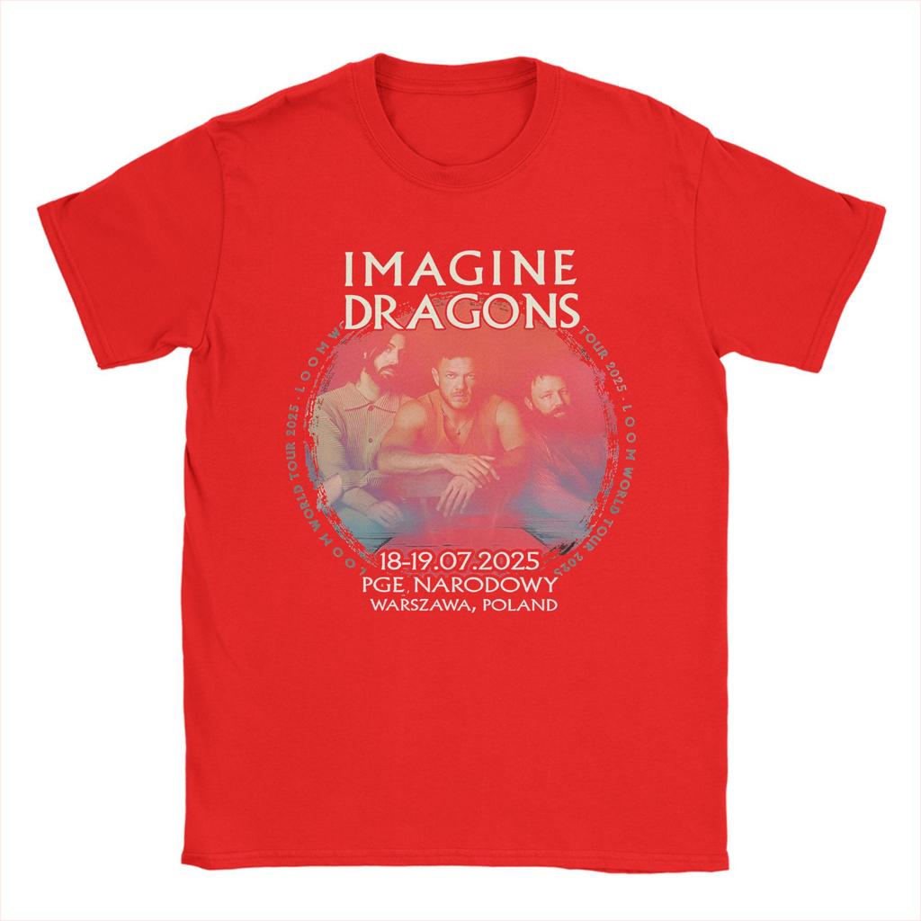 Imagine Dragons 2025 Tour Merch Unisex T Shirts 100% Cotton Tee Printed  Tops T-shirt