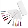 Set Of 10 White Paper Bookmarks with Tassels Handmade Reading Bookmarks Supplies for Kid Adult Art Painting Project