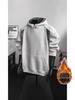Men's Autumn Patchwork Hoodie: Chinese Ethnic Style, High Collar, Long Sleeve
