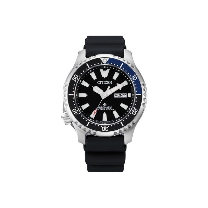 CITIZEN Mechanical Movement Rubber Strap Watch Men's Watches Black Dial NY0111 11E NY0111-11E