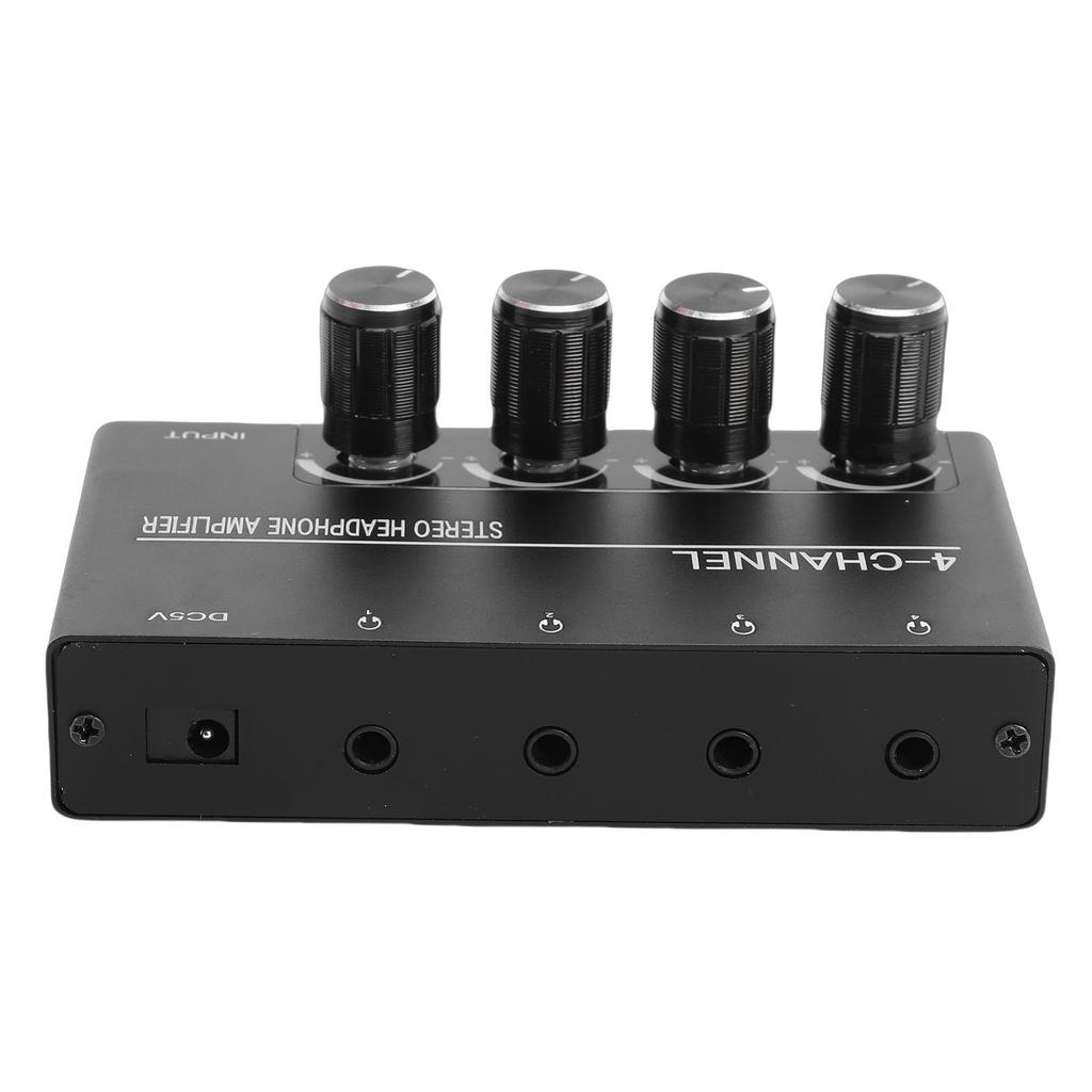 Headphone Amplifier 4 Channel Stereo Headphone Amplifier Splitter with 1 4 Inch Headphone Output for PC Guitar