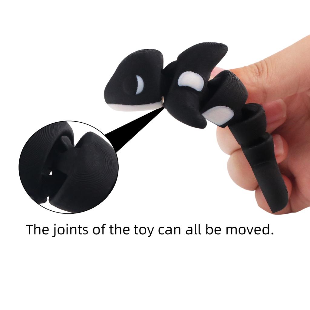 3D Printing Two Black And White Shark Models, 3D Toys That Simulate Marine Life, And Multi-Color Figurine Models