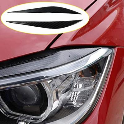 Für BMW 3 2014- Kohlefaser Scheinwerfer-Augenbraue Schrammabdeckung Aufkleber Dekor USA