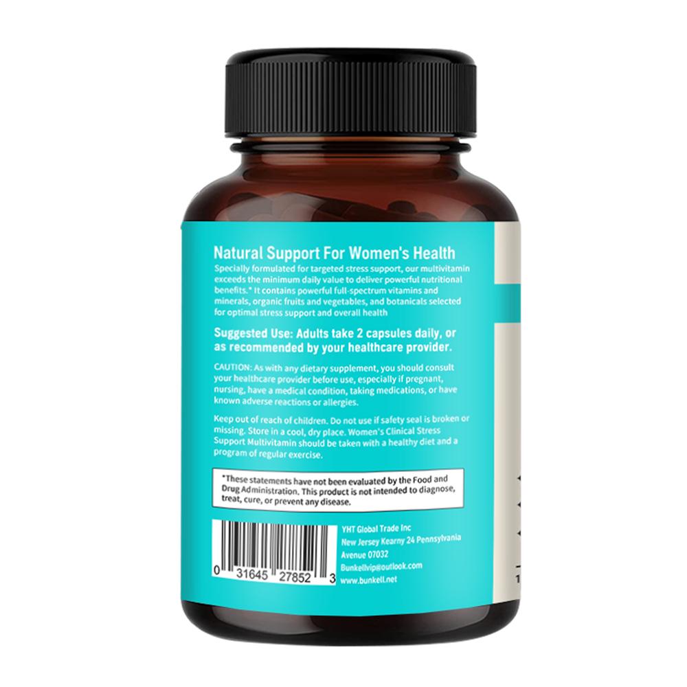 Bunkell Multivitamin & Minerals Women's Stress Support 120 Vegan Capsules