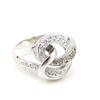 Silver Ring 'Cache Coeur' White Silver (rhodium) - 16 Mm
