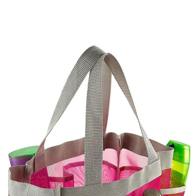 7 Grid Oxford Fine Mesh Double Handle Bathroom Storage Bag