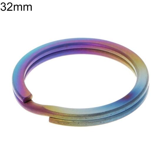 1 st titanmetall nyckelring Lättviktig Rostfri nyckelring Rund Hängande Cirkel