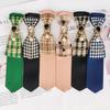Retro Handmade Chain Bow Tie Crystal Pearl Tassel College Girls Shirt Neck Ties for Women Men Wedding Party Necktie Accessories