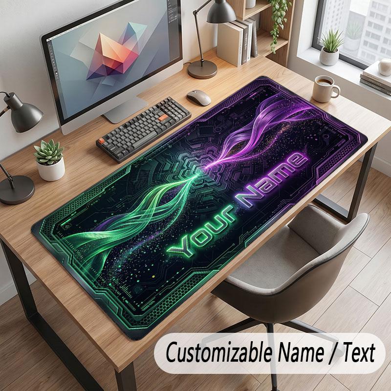 Abstract Personalized Theme Customized Mouse Pad Personalized Print Name Text Desk Mat For Home Office Table Decor