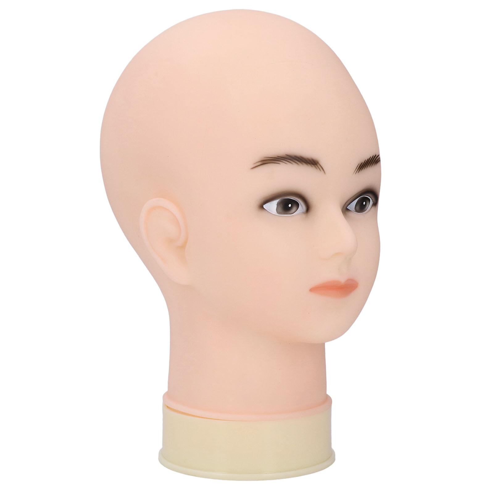 

Женская лысая голова манекена из кожи, как у ПВХ, профессиональная тренировочная лысая голова для изготовления париков