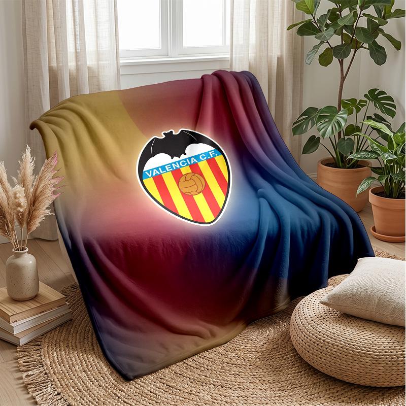 Valencia FC Soft Flannel Fleece Blanket Lightweight Cozy Warm Throw Blanket For Sofa Bed Home Decor