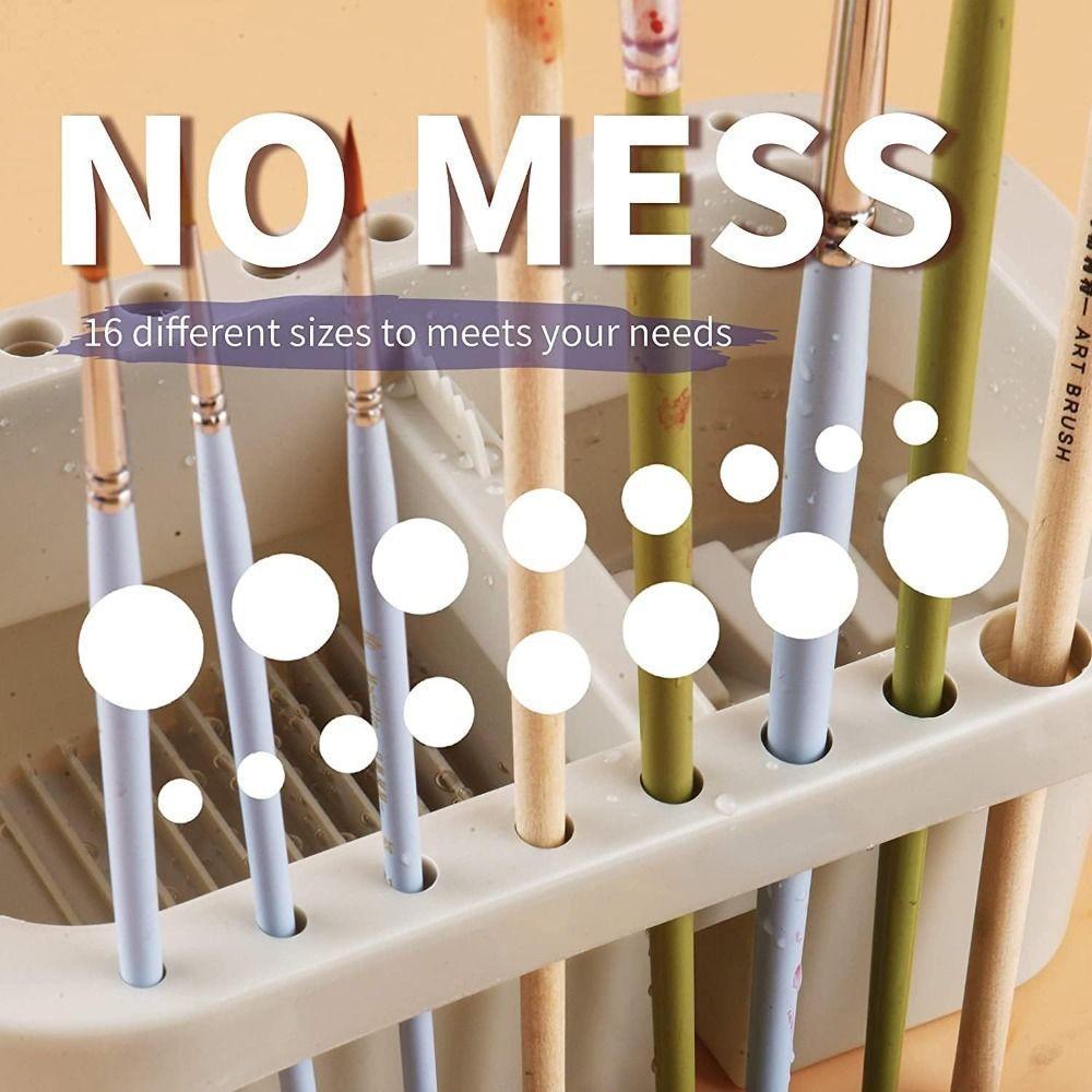 Handled Brush Washing Bucket All-in-One Paint Brush Basin Portable Painting Brush Washer  Exams