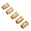 1 2  Brass Pipe Fitting Hex Nipple Water Tube Connecting Accessories (5pcs)