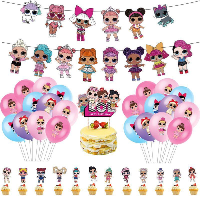 Theme Lol Party Supplies Birthday Decorations Balloons Inserts Kids Girls Favors