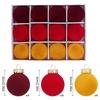 12Pcs/Set Flocking+PET Christmas Tree Ball Ornament Xmas Decorative Hanging Decoration