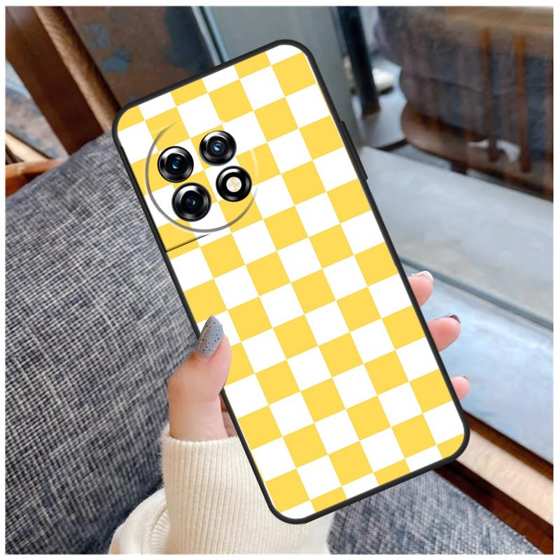 Checkerboard Checkered Board Case For OnePlus 15 12R 13R 13T 10T 8T 13 12 11 10 Pro Nord 5 CE 2 3 4 Lite N20 N30 Coque