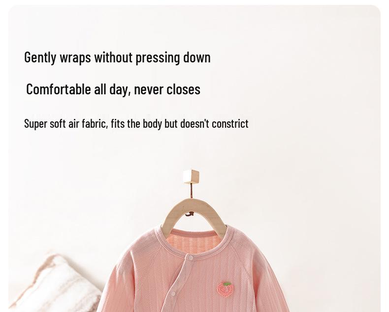Unisex Pure Cotton Newborn Long Sleeve Bodysuit for Spring and Autumn