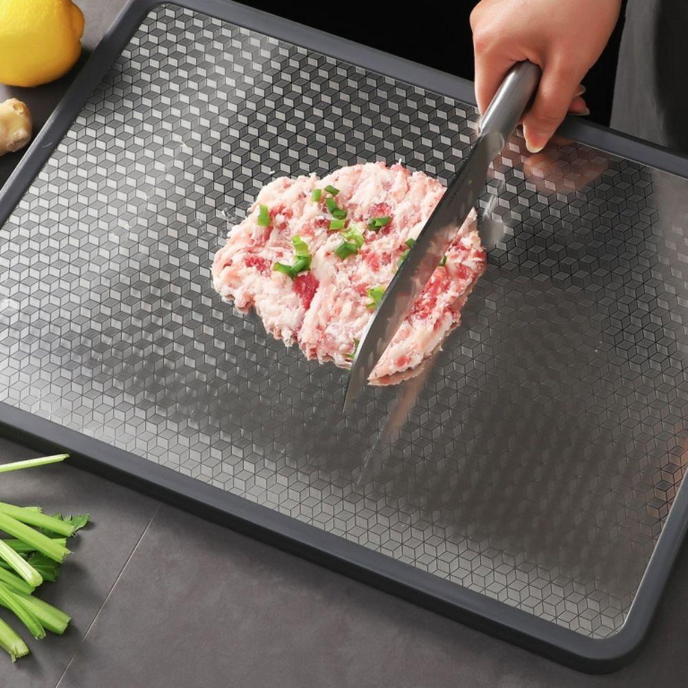 Scratch Resistant Stainless Steel Cutting Board Double Sided Use Kitchen Chopping Block  Fruits