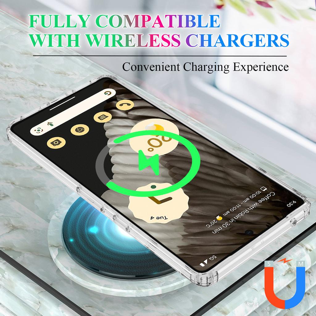 For Google Pixel 7 Pro 5G Case Compatible with MagSafe Acrylic+TPU Phone Cover