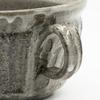 Marui Seito Shigaraki Ware Hechimon Soup Cup, 350ml Capacity, Silver Gray Carving, Gray, MR-3-4415