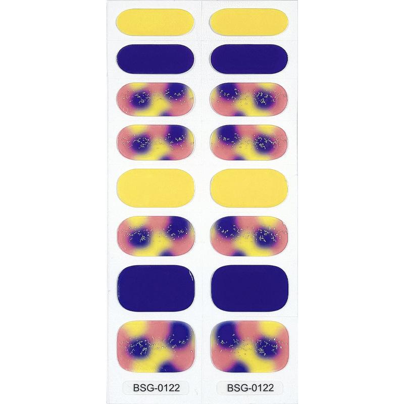 Gel Nail Sticker New Gold Color Semi-baked Nail Sticker Decoration