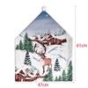 Cartoon Snowflakes Christmas Decorations Kitchen Santa Claus Hat Dining Table Home Decoration Christmas Chair Covers