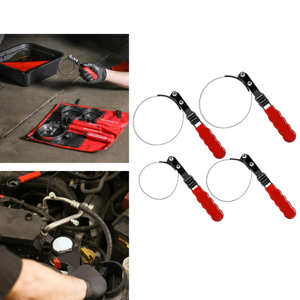 Oil Filter Wrench Adjustable Strap Opener Belt Wrench Oil Filter Chain Oil Filter Puller Strap Spanner