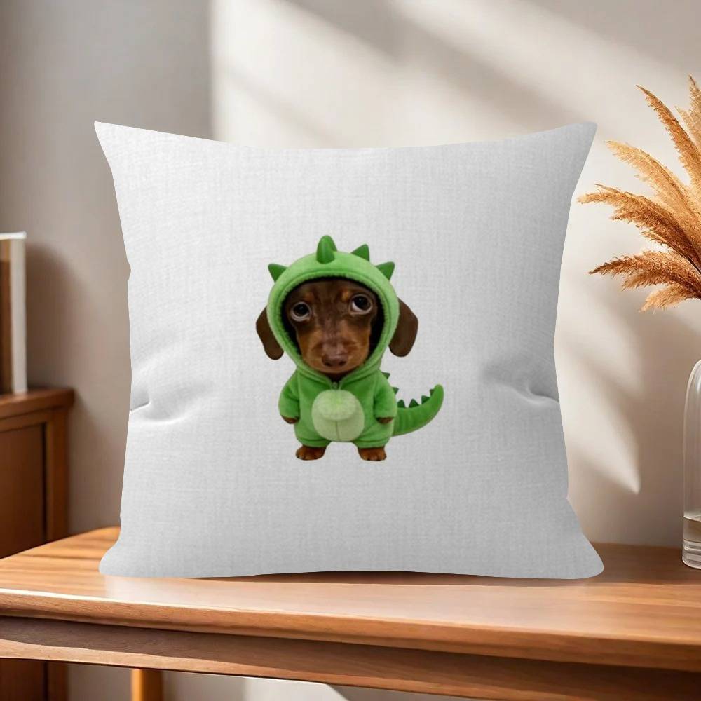 Sausage Dog Dachshund cute Pillowcase toon Gift Cushion Cover Bedroom Home Sofa Chair Seat Decor pillow case