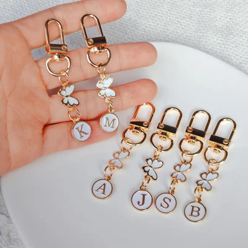 Letter Butterfly Keychain Backpack Pendant Gift for Best Friends Couple Family Keychain Pendant