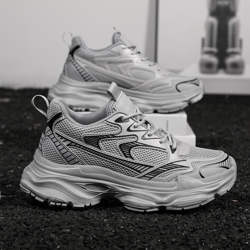 Mesh Dicke Sohle Elevator Dad's Schuhe für Herren Bequem Atmungsaktiv Modisch Höhenerhöhende Einlegesohlen 6cm Sportliche Freizeitschuhe