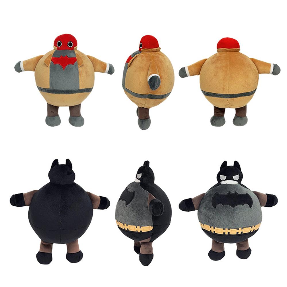 25cm In Stock Fat Jason Todd Plush Toy Cute Anime Peripherals Toy Movie Stuffed Bat Animal Kids Toy Birthday Gift Room Decor