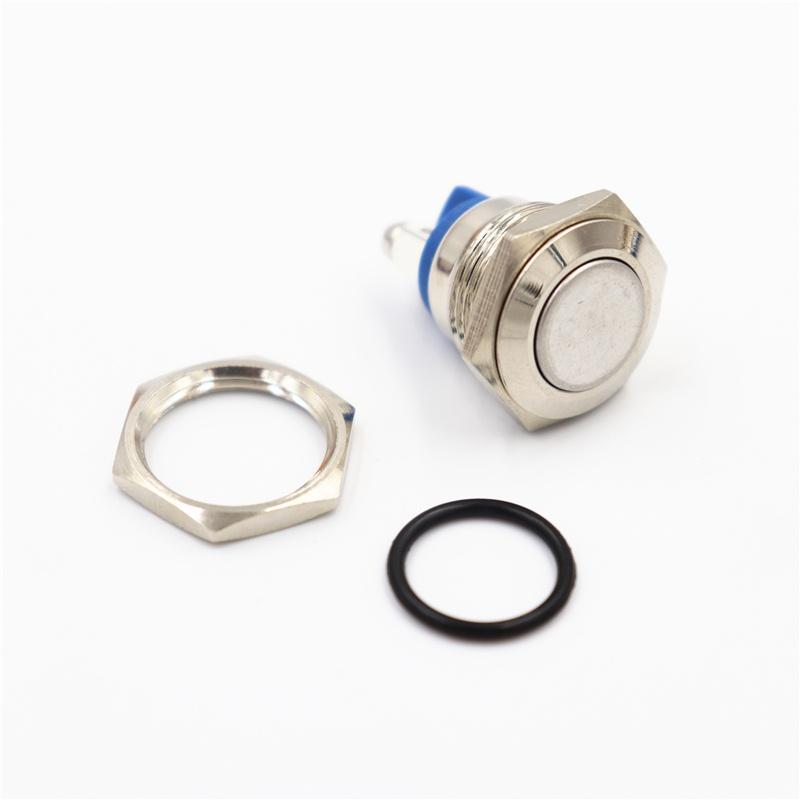 1 Stück 16 mm wasserdichte Edelstahlkugel 1 kein Sofortdruckschalter 2 Druckknopfschalter zum Anschrauben
