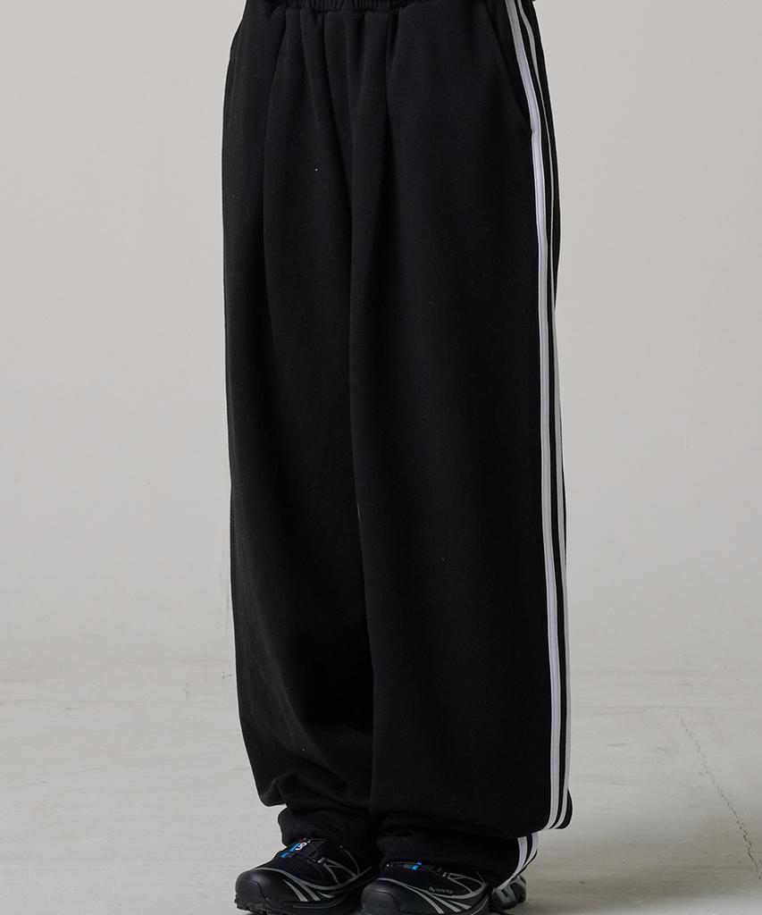 Peideomeonteu [All Seasons Or Brushed Fabric Selection] One-Pleat Track Drawstring Balloon Sweatpants (Type B)