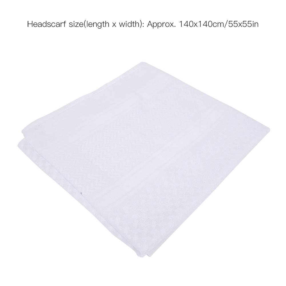 Polyester Muslim Headscarf Headband Suit Headpiece for Saudi Arabia Dubai UAE Travelingwhite square