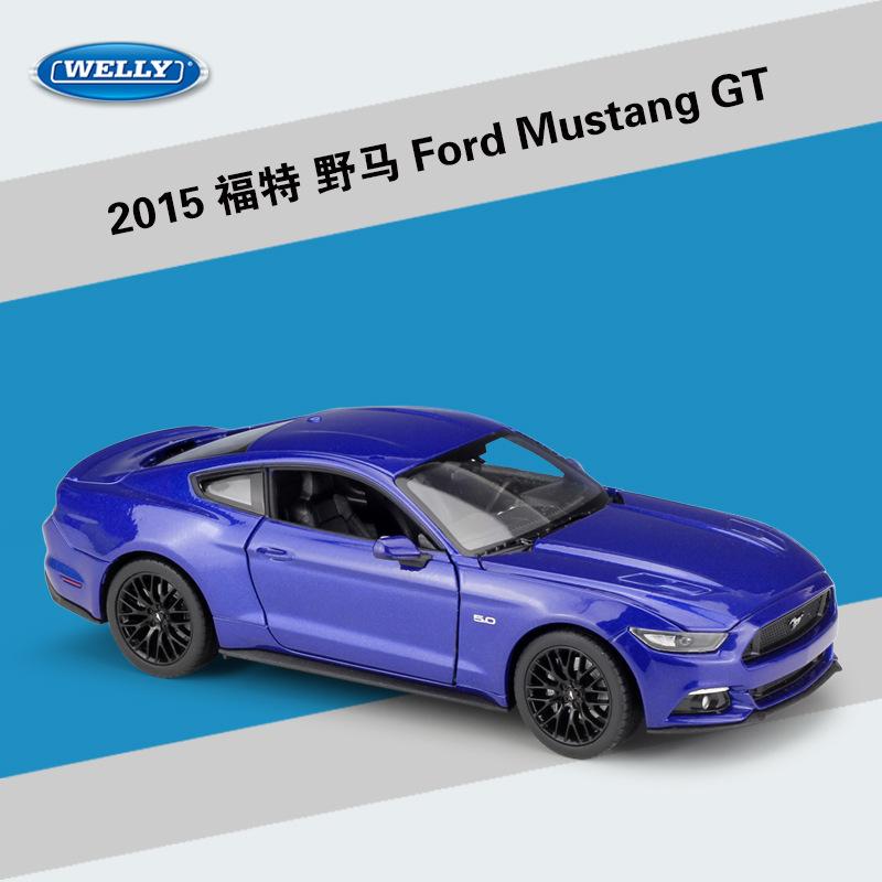 Welly 1:24 Ford Mustang GT Alloy Sports Car Model Diecasts Metal Racing Vehicles Car Model Simulation Collection Childrens Gifts