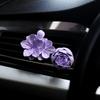 2025 Trendy New Car Air Vent Fragrance Retro Peach Blossom Butterfly Aroma Diffuser Car Perfume Decoration