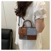Fashion Splicing Texture Small Square Bag for Women Trendy Shoulder Crossbody Handbag KTB