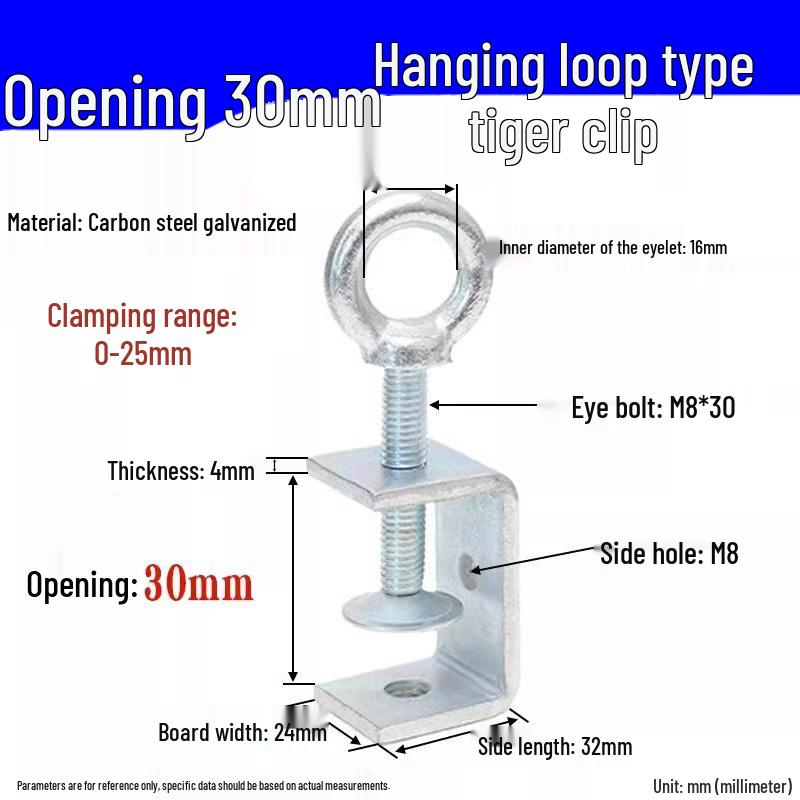304 Stainless Steel U-Clamp Tiger Clamp with Hand-Tightened Eyebolt