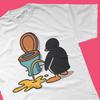 Pengu Peeing Next To It T-Shirt Perfect Gift For Men And Women Iconic