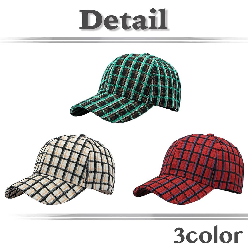 Checkered Casual Checkered CZA304 [White Fang] Cap, Design, Hat, Pattern, Stylish, Men's, Women's, (Red)