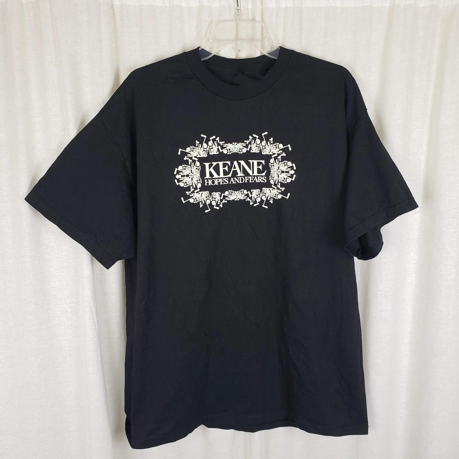 Keane Concert TShirt Hopes and Fears Rag Bone Black T-Shirt Gift For Fans CS500 XL