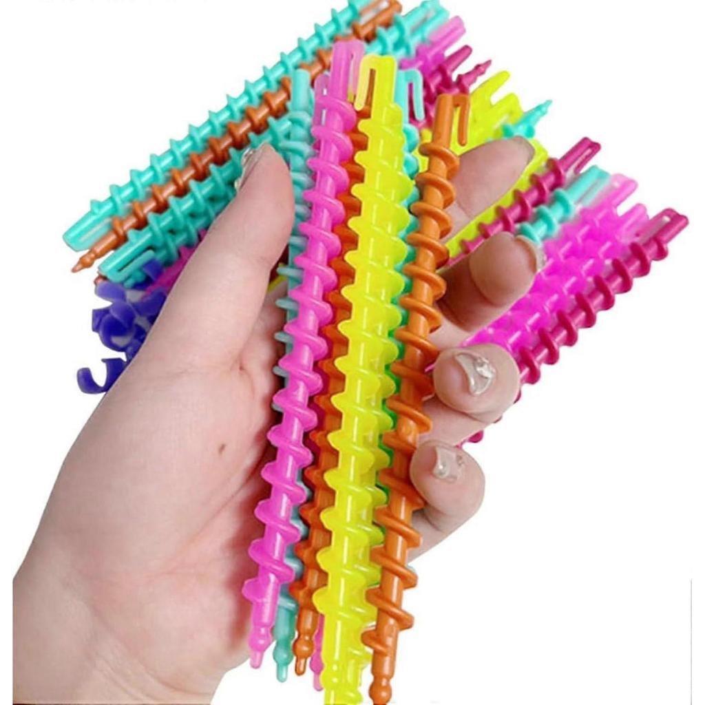20Pcs Heatless Curls Perm Rods Set for Overnight Spiral Curls Hair Rollers, Flexible Foam Curling Rods for Women