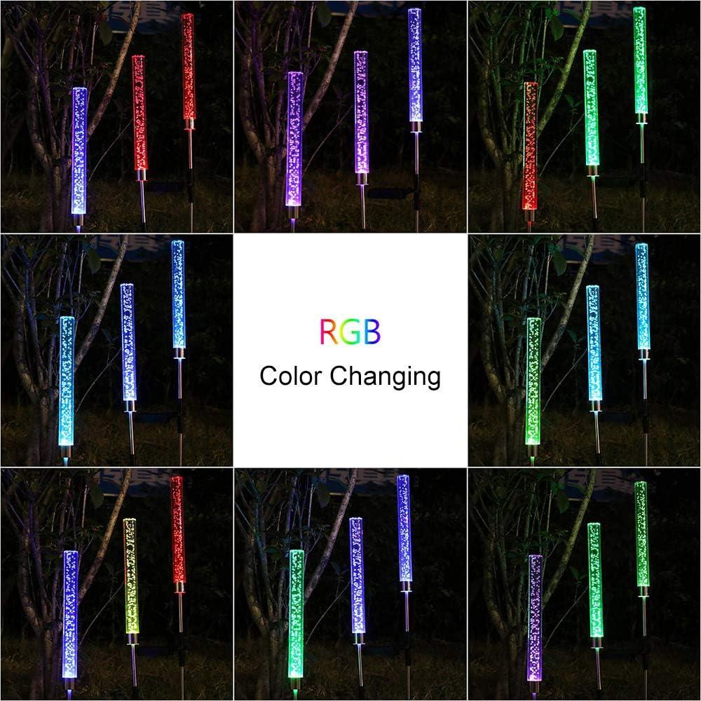 1/2pc Solar Outdoor Color Changing Landscape Path Light Solar Powered Acrylic Bubble Pathway Stake Light For Garden Patio Decor