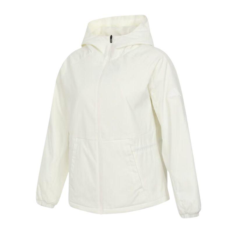 Adidas Women s Casual Sports Water Repellent Hooded Jacket White JZ4151 M