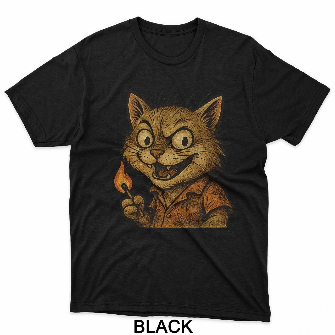 

Crazy Cat with Burning Match Costume T-Shirt 4XL