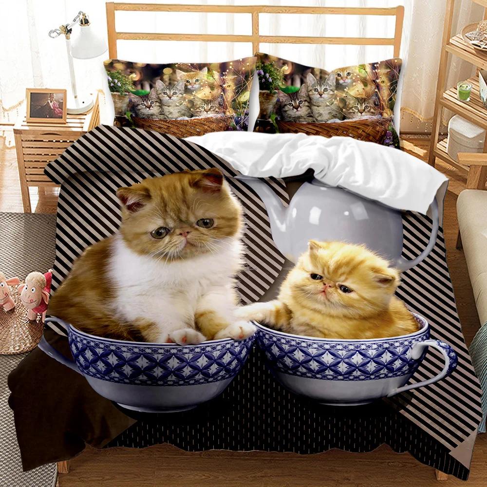 Комплект постельного белья с изображением кота — фото 7