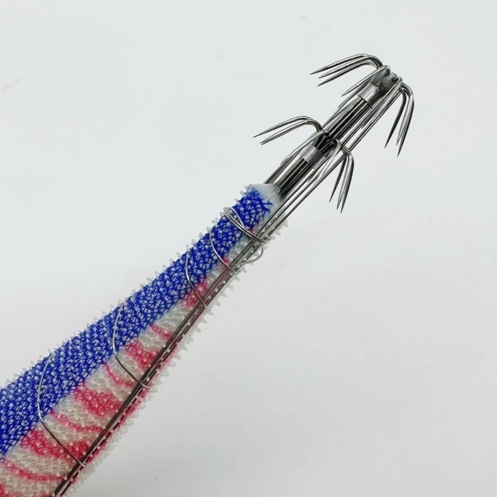 2pcs Luminous Squid Jig UV laser Artificial Bait Fishing Bait Luminous Squid Bait Octopus Fishing