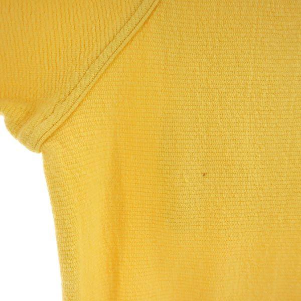 YVES SAINT LAURENT One point embroidery Short sleeve T-shirt L Yellow Men's Used