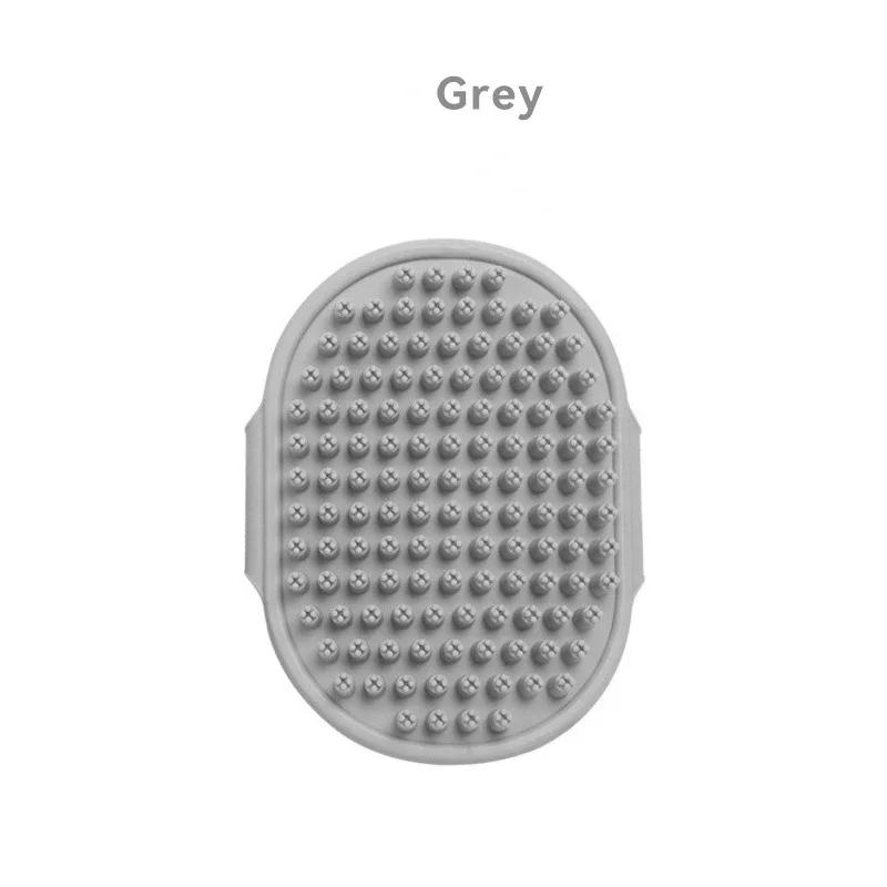 Dog Shampoo Brush Pet Bathing Brush Soft TPR Dog Scrubber With Ring Handle Massage Brush For Dog Shower Ergonomic Dog Bathing